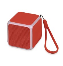 Портативная колонка Cube с подсветкой, красный