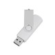 Купить USB/micro USB-флешка 2.0 на 16 Гб Квебек OTG, белый с нанесением логотипа