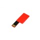 Купить USB-флешка на 8 Гб в виде пластиковой карточки, красный с нанесением логотипа