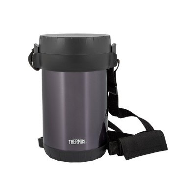 Купить Термос из нерж.стали с пластиковыми контейнерами и ложкой тм THERMOS JBG-1800 Food Jar 1.8L, серый с нанесением логотипа