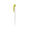 Купить Ручка пластиковая шариковая HINDRES, белый/желтый с нанесением логотипа