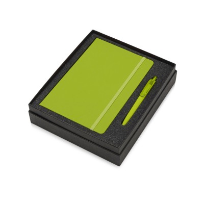 Купить Подарочный набор Vision Pro soft-touch с ручкой и блокнотом А5, зеленый с нанесением логотипа