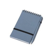 Блокнот B7 Toledo S, синий + ручка шариковая Pianta из пшеничной соломы, синий