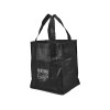Купить Ламинированная сумка для покупок, черный с нанесением логотипа