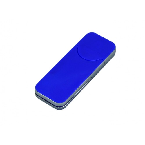 Купить USB-флешка на 4 Гб в стиле I-phone, прямоугольнй формы, синий с нанесением логотипа