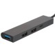 Купить USB-концентратор Command, серый с нанесением логотипа