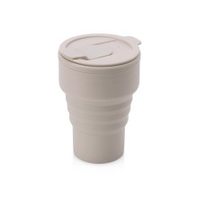 Силиконовый складной стакан GoCup, бежевый