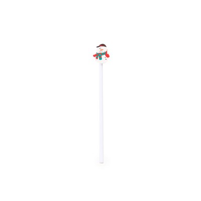 Купить Карандаш NUSS с ластиком в виде снеговика, белый/разноцветный с нанесением логотипа