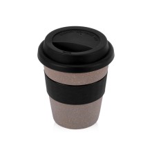 Стакан с силиконовой крышкой Cafe, черный