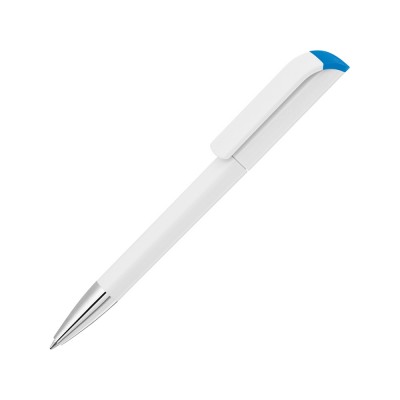 Купить Ручка шариковая UMA EFFECT SI, белый/синий с нанесением