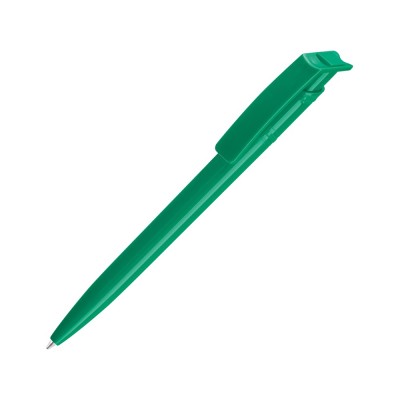 Купить Ручка шариковая пластиковая RECYCLED PET PEN, синий, 1 мм, зеленый с нанесением логотипа