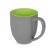 Купить Кружка керамическая Gracy 450мл, серый/зеленое яблоко с нанесением логотипа