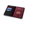 Купить Обложка для паспорта Odyssey, черный/синий с нанесением логотипа