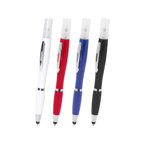 Купить Ручка-стилус шариковая FARBER с распылителем, белый с нанесением логотипа