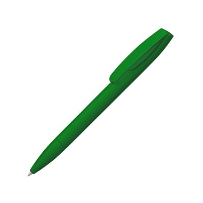 Купить Шариковая ручка Coral Gum с прорезиненным soft-touch корпусом и клипом., зеленый с нанесением