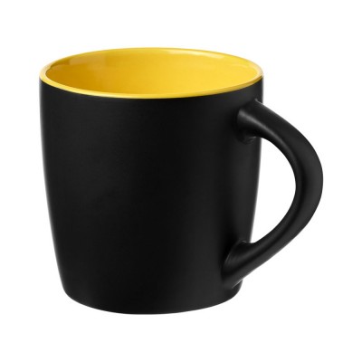Купить Керамическая чашка Riviera, черный/желтый с нанесением