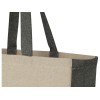 Купить Эко-сумка Pheebs объемом 18 л с дном клинчиком и контрастными сторонами из переработанного хлопка плотностью 190 г/м², heather black с нанесением логотипа
