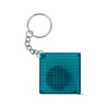 Купить Брелок-рулетка из светоотражающего материала, 1 м., синий/серебристый с нанесением логотипа