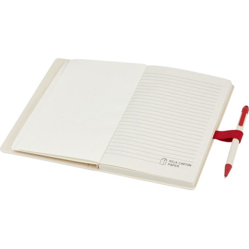 Купить Блокнот размером A5 и шариковая ручка Dairy Dream, красный с нанесением логотипа