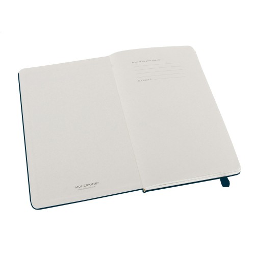 Купить Записная книжка Moleskine Classic (в клетку) в твердой обложке, Large (13х21см), голубой сапфир с нанесением логотипа