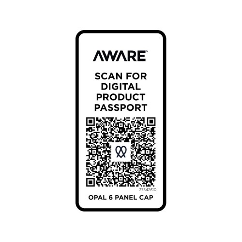 Купить Opal с 6 панелями Aware™ кепка из переработанных материалов - Зеленый с нанесением логотипа