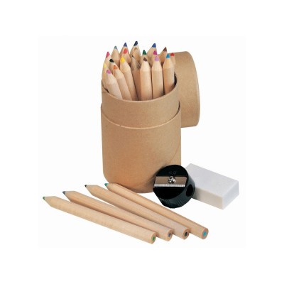Купить Набор из 24 карандашей с точилкой и ластиком с нанесением
