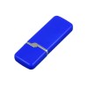 Купить Флешка промо прямоугольной формы c оригинальным колпачком, 4 Гб, синий с нанесением логотипа