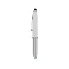 Купить Ручка-стилус шариковая Xenon, белый, синие чернила с нанесением логотипа