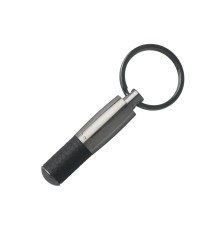 Брелок Pure Leather Black. Hugo Boss, графит/черный