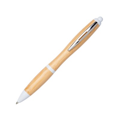 Купить Шариковая ручка Nash из бамбука, натуральный/белый с нанесением