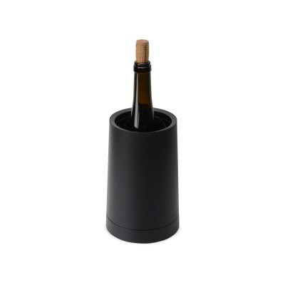 Купить Охладитель Cooler Pot 1.0 для бутылки на липучке, черный с нанесением логотипа
