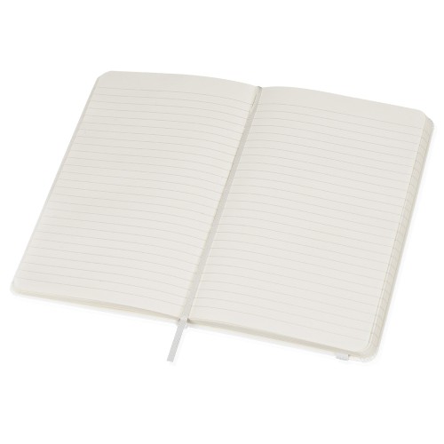 Купить Записная книжка Moleskine Classic (в линейку) в твердой обложке, Medium (11,5x18 см), белый с нанесением логотипа