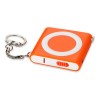 Купить Брелок-рулетка с фонариком, 1 м., оранжевый/белый с нанесением логотипа