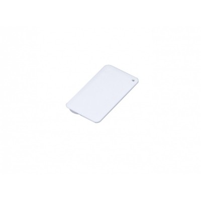 Купить USB-флешка на 64 ГБ в виде пластиковой карточки, белый с нанесением