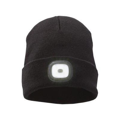 Купить Лыжная шапка со светодиодом, черный с нанесением логотипа
