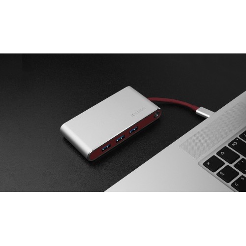 Купить Хаб USB Rombica Type-C Hermes Red с нанесением логотипа