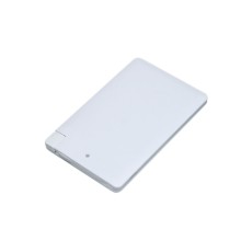 Универсальное зарядное устройство Credit _card1_power_bank  под нанесение логотипа  в виде кредитной карты, толщина всего 7,5 . 2500MAH. Белый
