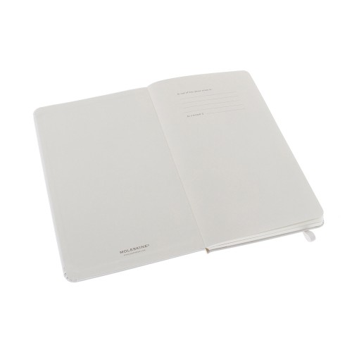 Купить Записная книжка Moleskine Classic (нелинованный) в твердой обложке, Large (13х21см), белый с нанесением логотипа