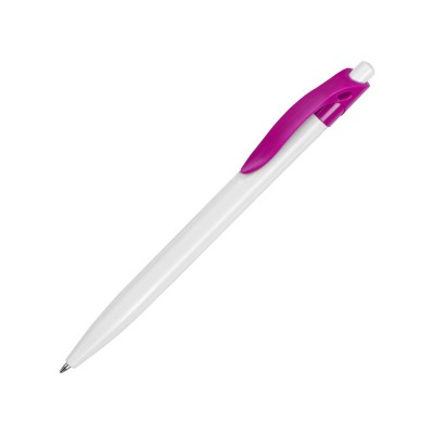 Купить Ручка шариковая Какаду, белый/фуксия с нанесением логотипа