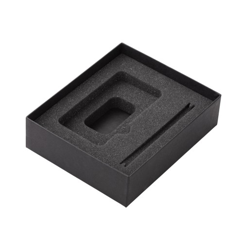 Купить Подарочный набор c пластиковой ручкой, повербанком С2, 10000 mAh, фиолетовый с нанесением логотипа