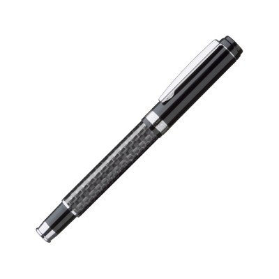 Купить Ручка роллер металлический  Uma Carbon R, черный с нанесением логотипа