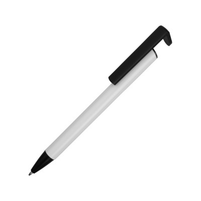 Купить Ручка-подставка шариковая Кипер Металл, белый с нанесением