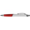 Купить Ручка шариковая Призма, белый/красный с нанесением логотипа