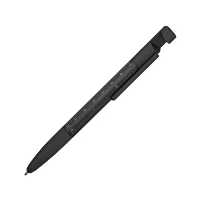Купить Ручка-стилус металлическая шариковая многофункциональная (6 функций) Multy, черный с нанесением