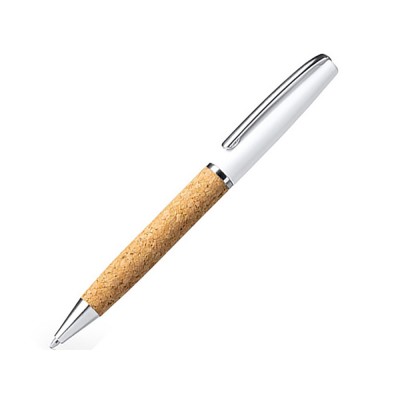 Купить Ручка шариковая ALTON из натуральной пробки и металла, натуральный/серебристый с нанесением логотипа