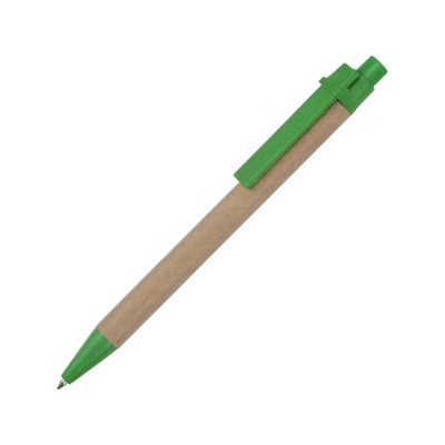Купить Ручка картонная шариковая Эко 3.0, зеленый с нанесением