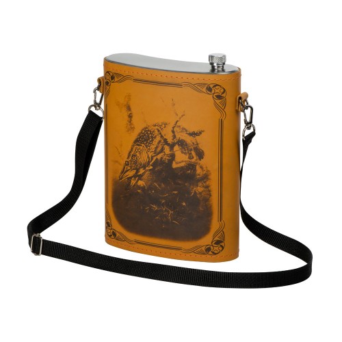 Купить Фляга 511(рыжая кожа), 2л с нанесением логотипа