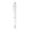 Купить SANS BK.  Шариковая ручка с зажимом из металла, Белый с нанесением логотипа