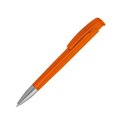 Купить Шариковая ручка с геометричным корпусом из пластика Lineo SI, оранжевый с нанесением