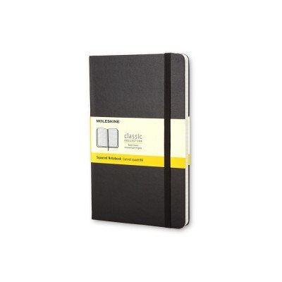 Купить Записная книжка Moleskine Classic (в клетку) в твердой обложке, Large (13х21см), черный с нанесением